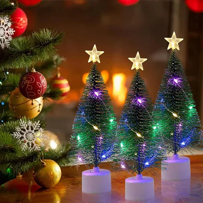 ✨ LED Mini Kerstboom Met Ster – Meerkleurige Lichten, Draadloos & Compact (Direct Kerstsfeer Op Tafel!) - Image 2
