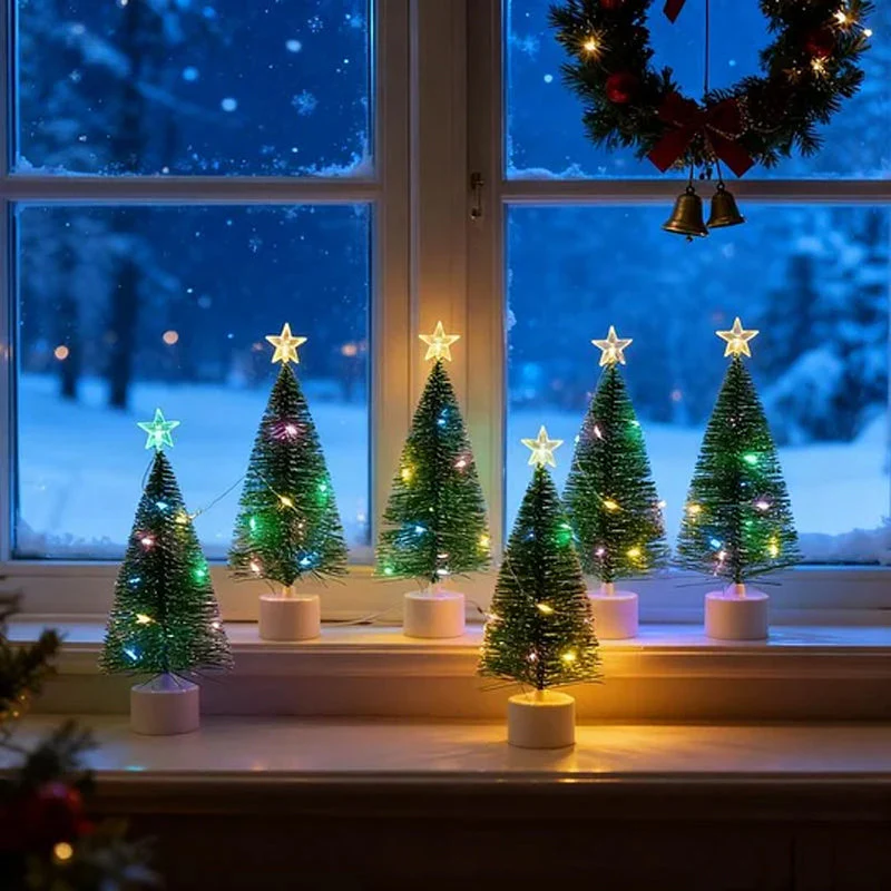 ✨ LED Mini Kerstboom Met Ster – Meerkleurige Lichten, Draadloos & Compact (Direct Kerstsfeer Op Tafel!) - Image 7