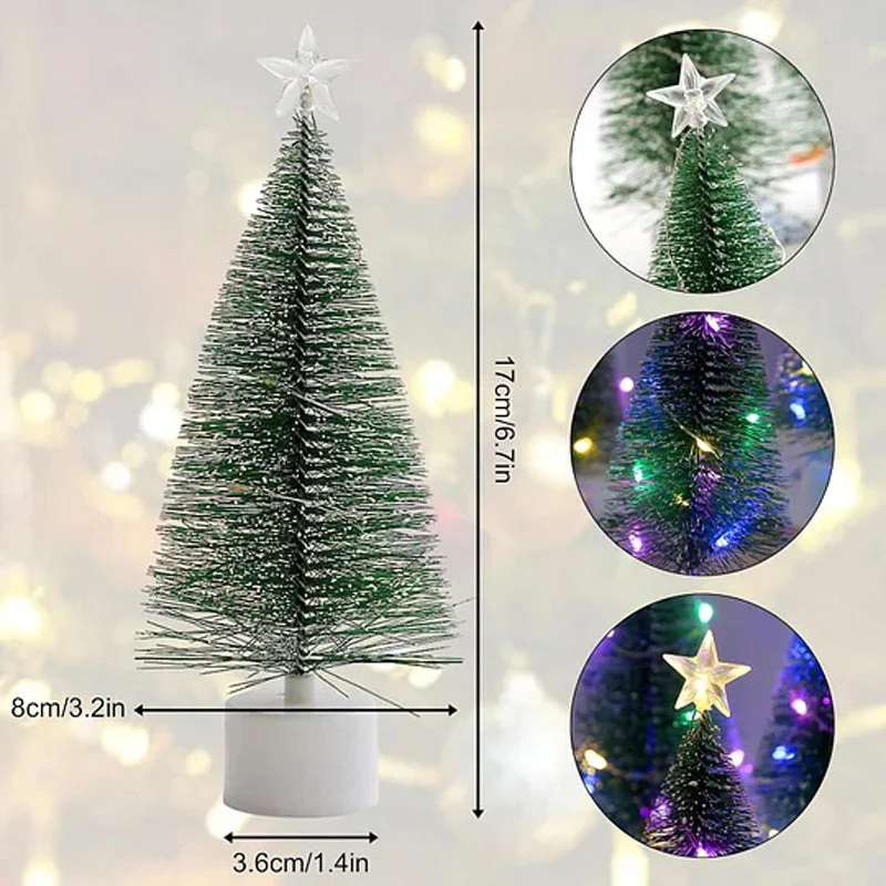 ✨ LED Mini Kerstboom Met Ster – Meerkleurige Lichten, Draadloos & Compact (Direct Kerstsfeer Op Tafel!) - Image 9