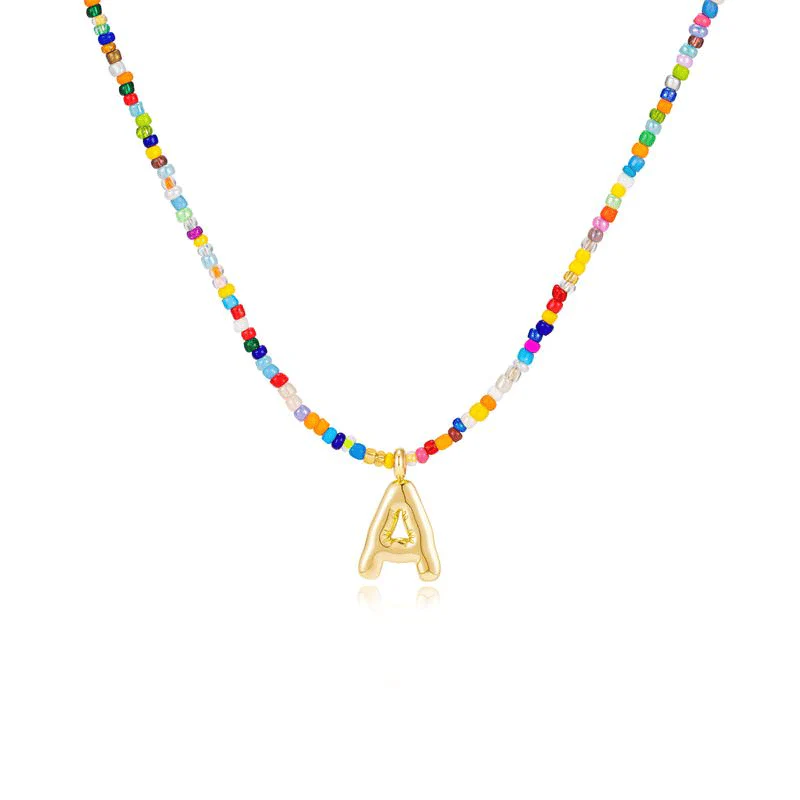 💜LAST DAY PROMOTION - 50%OFF💜 Letter Beaded Necklace for Women🔤A-Z - Image 13