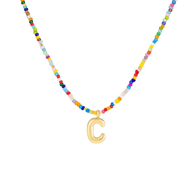 💜LAST DAY PROMOTION - 50%OFF💜 Letter Beaded Necklace for Women🔤A-Z - Image 15
