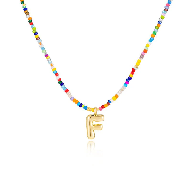 💜LAST DAY PROMOTION - 50%OFF💜 Letter Beaded Necklace for Women🔤A-Z - Image 18
