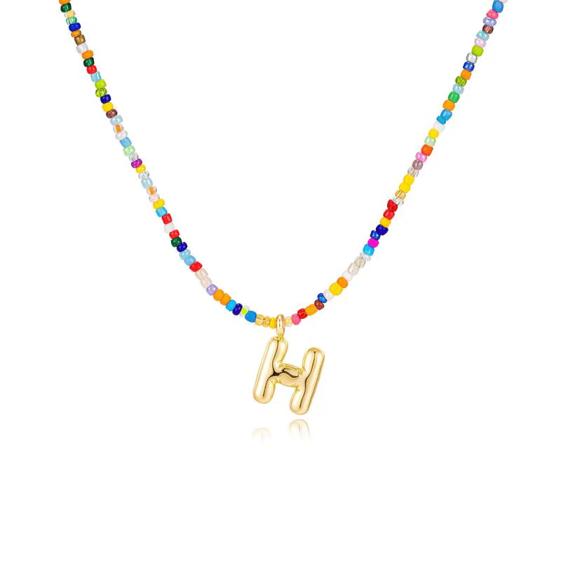 💜LAST DAY PROMOTION - 50%OFF💜 Letter Beaded Necklace for Women🔤A-Z - Image 27