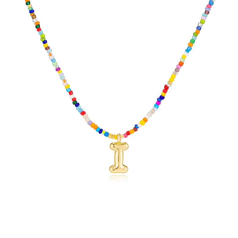 💜LAST DAY PROMOTION - 50%OFF💜 Letter Beaded Necklace for Women🔤A-Z - Image 28
