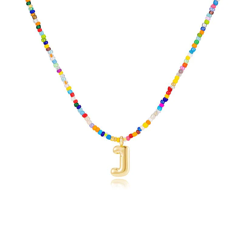 💜LAST DAY PROMOTION - 50%OFF💜 Letter Beaded Necklace for Women🔤A-Z - Image 29