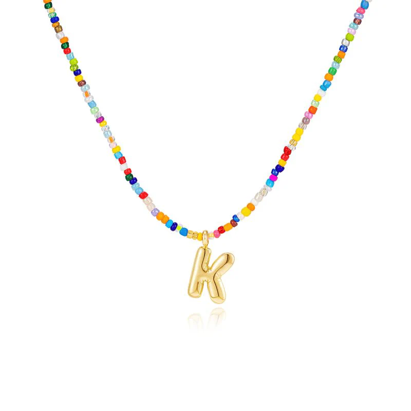 💜LAST DAY PROMOTION - 50%OFF💜 Letter Beaded Necklace for Women🔤A-Z - Image 30