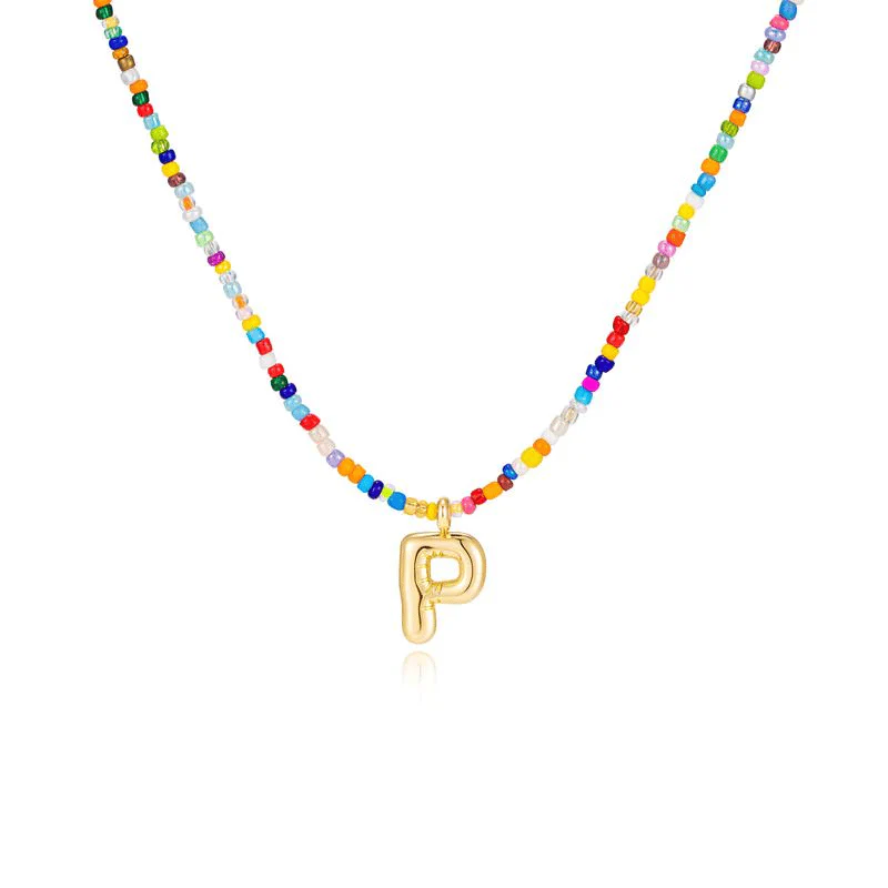 💜LAST DAY PROMOTION - 50%OFF💜 Letter Beaded Necklace for Women🔤A-Z - Image 34