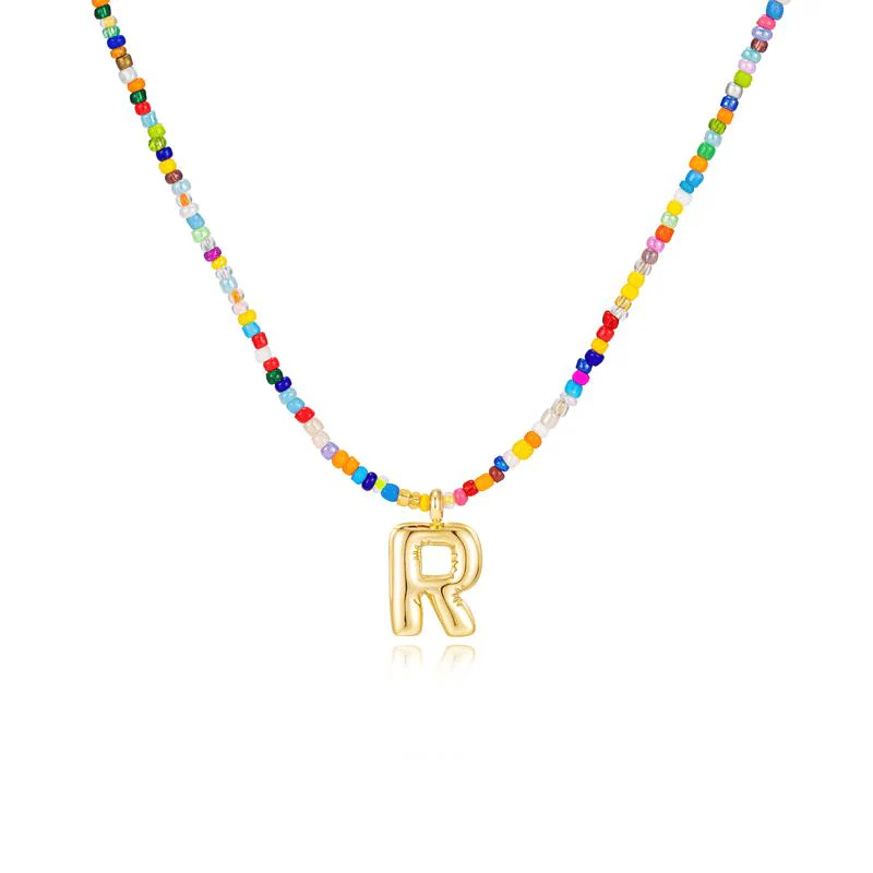 💜LAST DAY PROMOTION - 50%OFF💜 Letter Beaded Necklace for Women🔤A-Z - Image 36