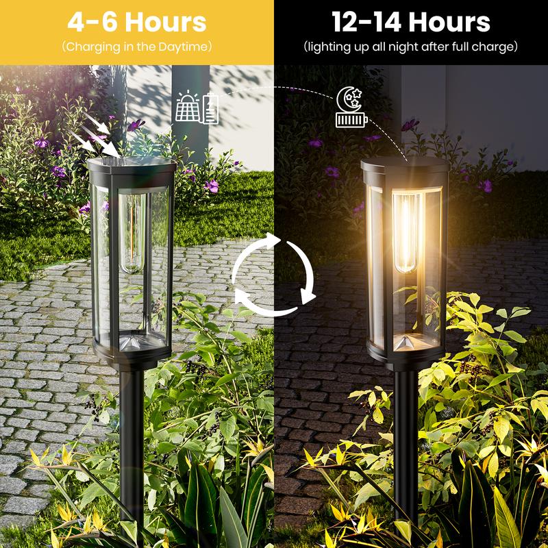 🌞Fris De Lente In Met 50% Korting!🌞 Zonne-Energie Tuinverlichting – Retro Design, 12-14 Uur Verlichting & IP65 Waterdicht - Image 3