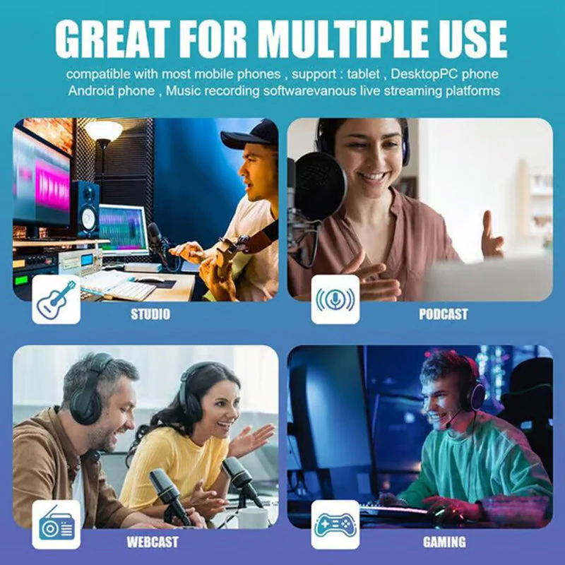 🎉Nieuwjaars Cadeau 50% KORTING!🎙️Live Streaming Audioset (Met Microfoon): Professionele Geluidskwaliteit – Eenvoudig Te Bedienen Voor Streamers! - Image 7