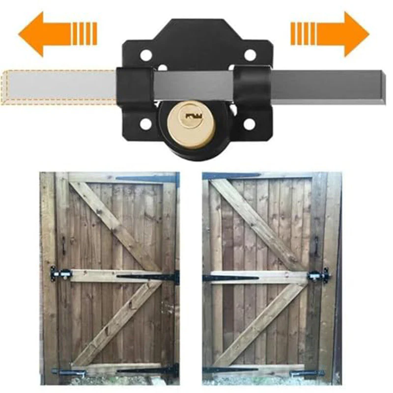 🌞Fris De Lente In Met 50% Korting!🔒 50/70mm Dubbelzijdig Poortslot met Lange Schoot & 5 Sleutels – Robuust IJzeren Slot voor Binnen & Buiten! - Image 4