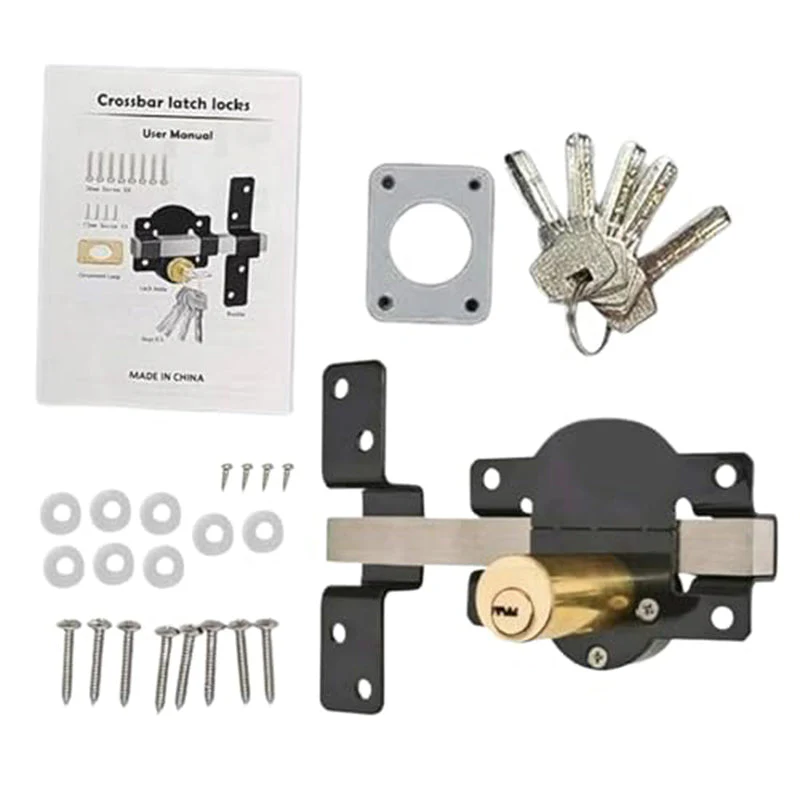 🌞Fris De Lente In Met 50% Korting!🔒 50/70mm Dubbelzijdig Poortslot met Lange Schoot & 5 Sleutels – Robuust IJzeren Slot voor Binnen & Buiten! - Image 8