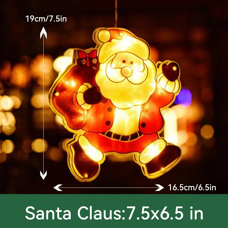 🎄Kerstdeal ALTIJD 25% KORTING✨🎄Kerstvenster-Hanglichten – Meerdere Kerstmotieven, Warme Sfeer Creatie & Meervoudige Toepassingen(Perfect voor Kerstdecoratie!) - Image 11