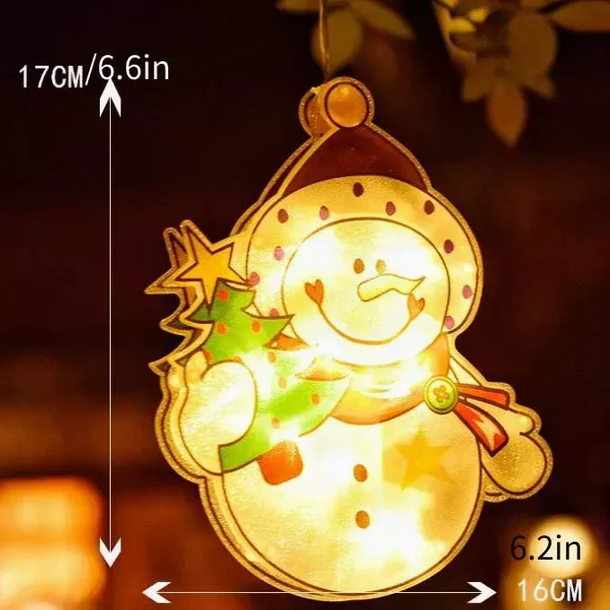 🎄Kerstdeal ALTIJD 25% KORTING✨🎄Kerstvenster-Hanglichten – Meerdere Kerstmotieven, Warme Sfeer Creatie & Meervoudige Toepassingen(Perfect voor Kerstdecoratie!) - Image 13