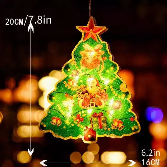 🎄Kerstdeal ALTIJD 25% KORTING✨🎄Kerstvenster-Hanglichten – Meerdere Kerstmotieven, Warme Sfeer Creatie & Meervoudige Toepassingen(Perfect voor Kerstdecoratie!) - Image 14