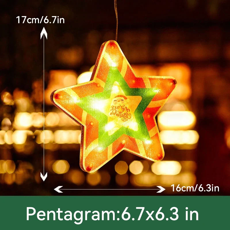 🎄Kerstdeal ALTIJD 25% KORTING✨🎄Kerstvenster-Hanglichten – Meerdere Kerstmotieven, Warme Sfeer Creatie & Meervoudige Toepassingen(Perfect voor Kerstdecoratie!) - Image 17