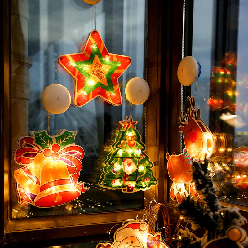🎄Kerstdeal ALTIJD 25% KORTING✨🎄Kerstvenster-Hanglichten – Meerdere Kerstmotieven, Warme Sfeer Creatie & Meervoudige Toepassingen(Perfect voor Kerstdecoratie!) - Image 2