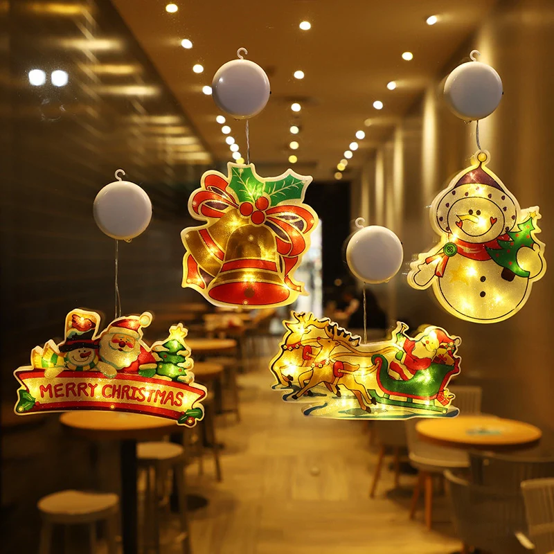 🎄Kerstdeal ALTIJD 25% KORTING✨🎄Kerstvenster-Hanglichten – Meerdere Kerstmotieven, Warme Sfeer Creatie & Meervoudige Toepassingen(Perfect voor Kerstdecoratie!) - Image 3