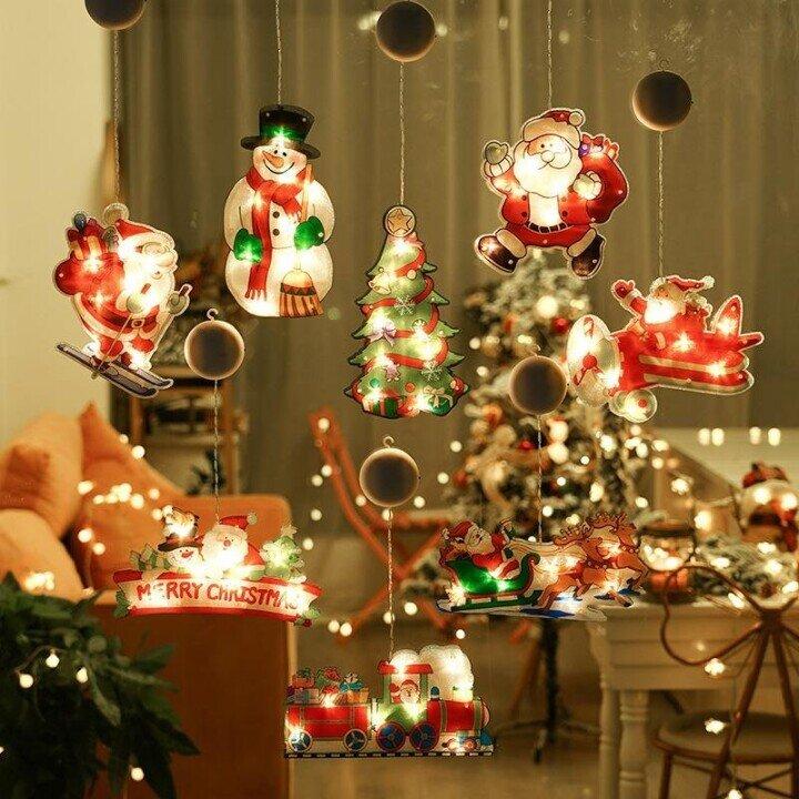 🎄Kerstdeal ALTIJD 25% KORTING✨🎄Kerstvenster-Hanglichten – Meerdere Kerstmotieven, Warme Sfeer Creatie & Meervoudige Toepassingen(Perfect voor Kerstdecoratie!) - Image 4