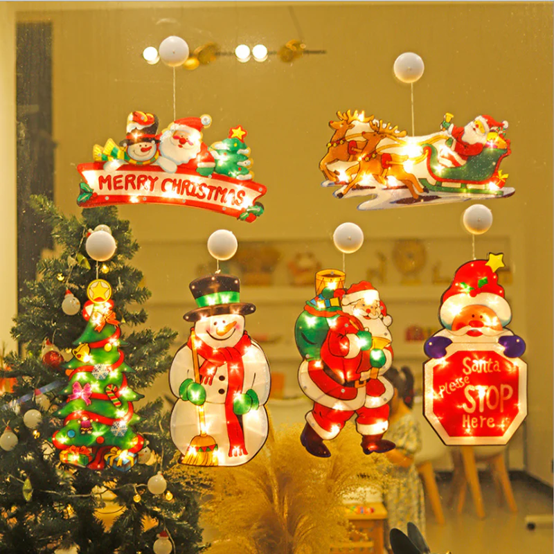 🎄Kerstdeal ALTIJD 25% KORTING✨🎄Kerstvenster-Hanglichten – Meerdere Kerstmotieven, Warme Sfeer Creatie & Meervoudige Toepassingen(Perfect voor Kerstdecoratie!) - Image 7