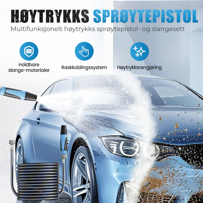 🎉Nieuwjaars Cadeau 50% KORTING!🚗Multifunctionele Hogedruk Spuitpistool Slangset: Krachtige Reiniging + Meerdere Sproeimodi – Perfect Voor Auto's & Tuin!