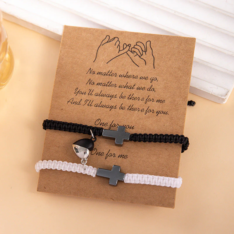 🌞Fris De Lente In Met 50% Korting!❤️ Magnetisch Hart & Kruis Armbanden Set voor Koppels – Symboliseer Jullie Onbreekbare Band - Image 2