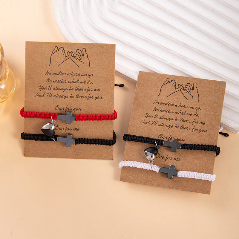 🌞Fris De Lente In Met 50% Korting!❤️ Magnetisch Hart & Kruis Armbanden Set voor Koppels – Symboliseer Jullie Onbreekbare Band - Image 3