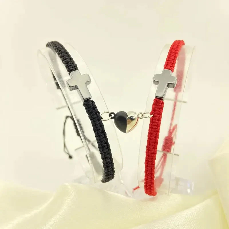🌞Fris De Lente In Met 50% Korting!❤️ Magnetisch Hart & Kruis Armbanden Set voor Koppels – Symboliseer Jullie Onbreekbare Band - Image 8
