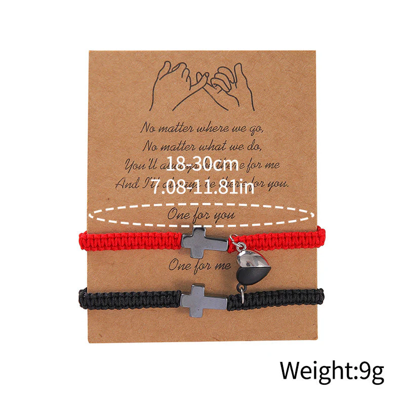 🌞Fris De Lente In Met 50% Korting!❤️ Magnetisch Hart & Kruis Armbanden Set voor Koppels – Symboliseer Jullie Onbreekbare Band - Image 9