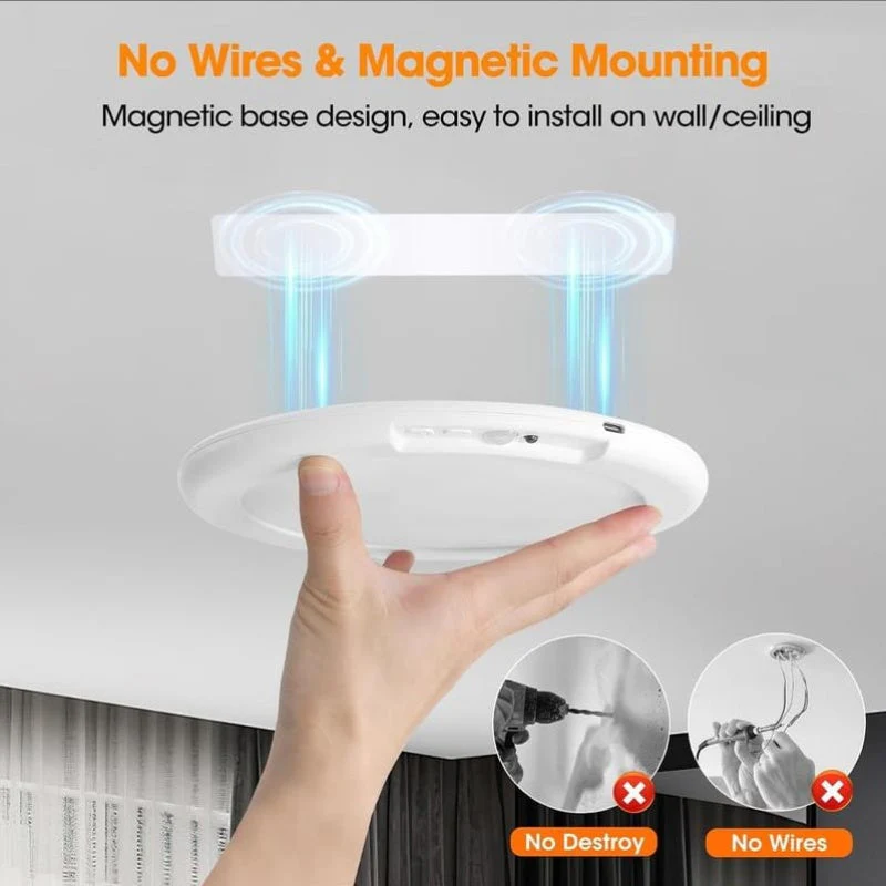 🌞Fris De Lente In Met 50% Korting!💡Magnetische Bewegingssensor Plafondlamp – Geen Boren, Geen Gedoe, Slimme Verlichting! - Image 2