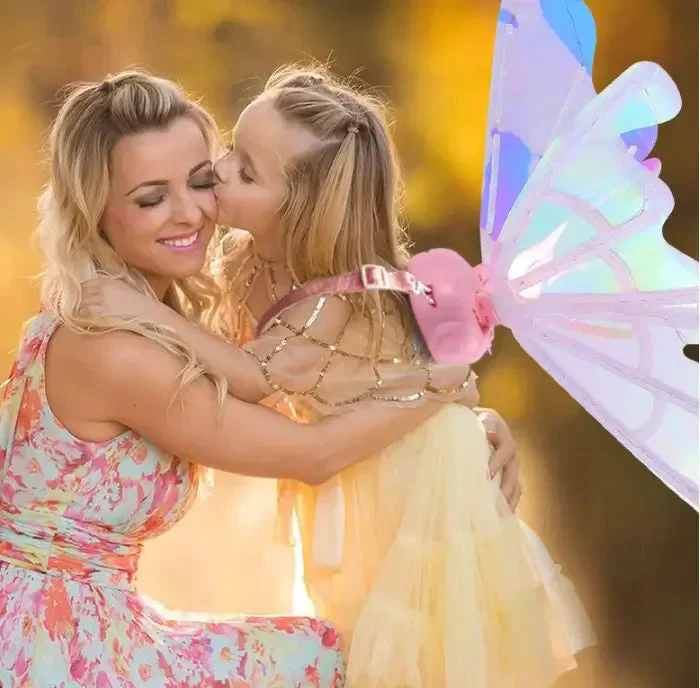 🦋✨ Kinder Elektrische Vlinder Feeënvleugels – Flapperend LED Licht, Gradiënt Ontwerp & Comfortabel Voor Verkleedfeestjes! 👧 - Image 4