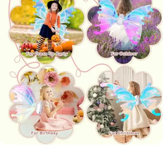 🦋✨ Kinder Elektrische Vlinder Feeënvleugels – Flapperend LED Licht, Gradiënt Ontwerp & Comfortabel Voor Verkleedfeestjes! 👧 - Image 7