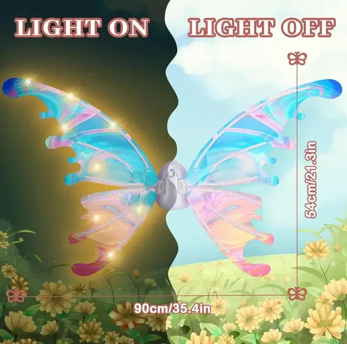 🦋✨ Kinder Elektrische Vlinder Feeënvleugels – Flapperend LED Licht, Gradiënt Ontwerp & Comfortabel Voor Verkleedfeestjes! 👧 - Image 9