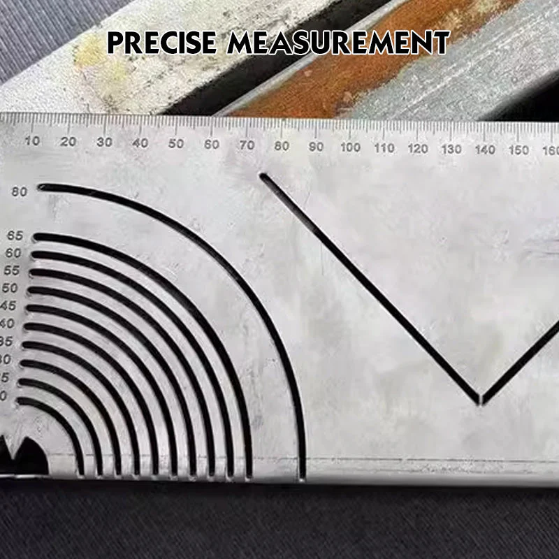 🔧📏 Vierkante Roestvrijstalen Markeer Liniaal – Precisie 90° Booghoek & Breed Meetbereik (20-80mm)! - Image 2