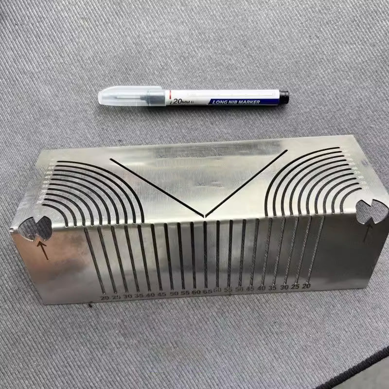 🔧📏 Vierkante Roestvrijstalen Markeer Liniaal – Precisie 90° Booghoek & Breed Meetbereik (20-80mm)! - Image 4