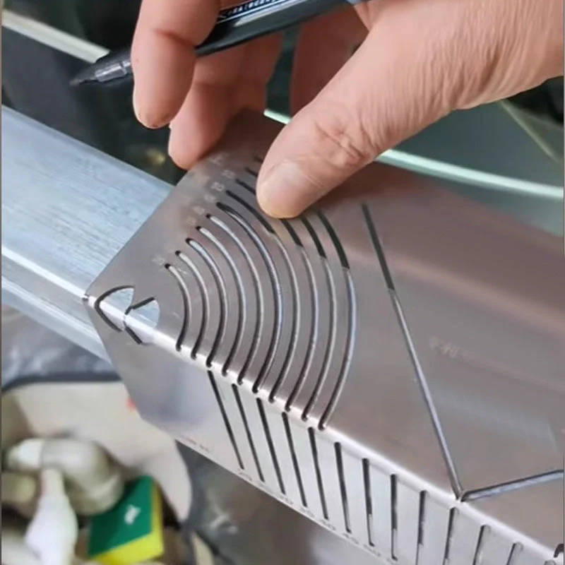 🔧📏 Vierkante Roestvrijstalen Markeer Liniaal – Precisie 90° Booghoek & Breed Meetbereik (20-80mm)! - Image 5
