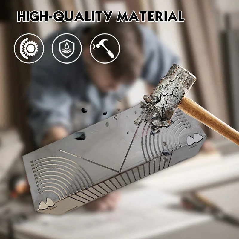 🔧📏 Vierkante Roestvrijstalen Markeer Liniaal – Precisie 90° Booghoek & Breed Meetbereik (20-80mm)! - Image 6
