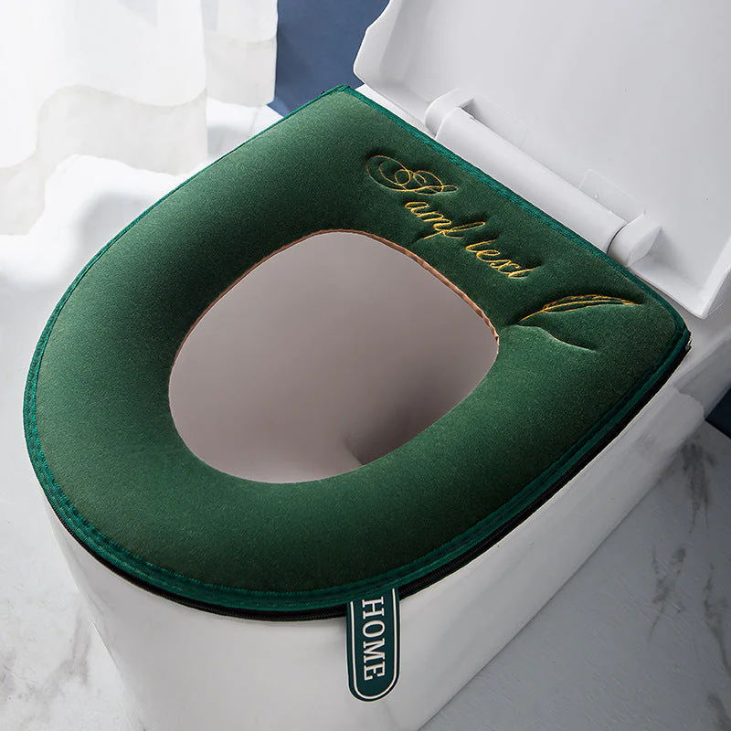 🌞Fris De Lente In Met 50% Korting!🧷 Borduurpatroon Toiletzittingkussen – PU Waterdichte Achterkant | Warm, Antislip & Eenvoudig Schoon te Maken! - Image 2