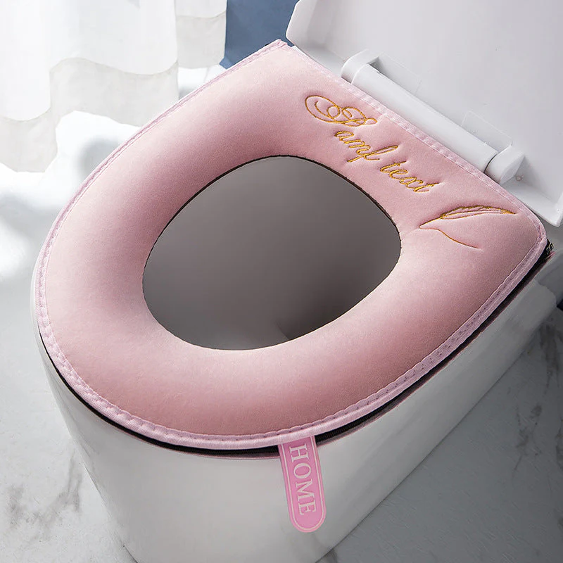 🌞Fris De Lente In Met 50% Korting!🧷 Borduurpatroon Toiletzittingkussen – PU Waterdichte Achterkant | Warm, Antislip & Eenvoudig Schoon te Maken! - Image 6