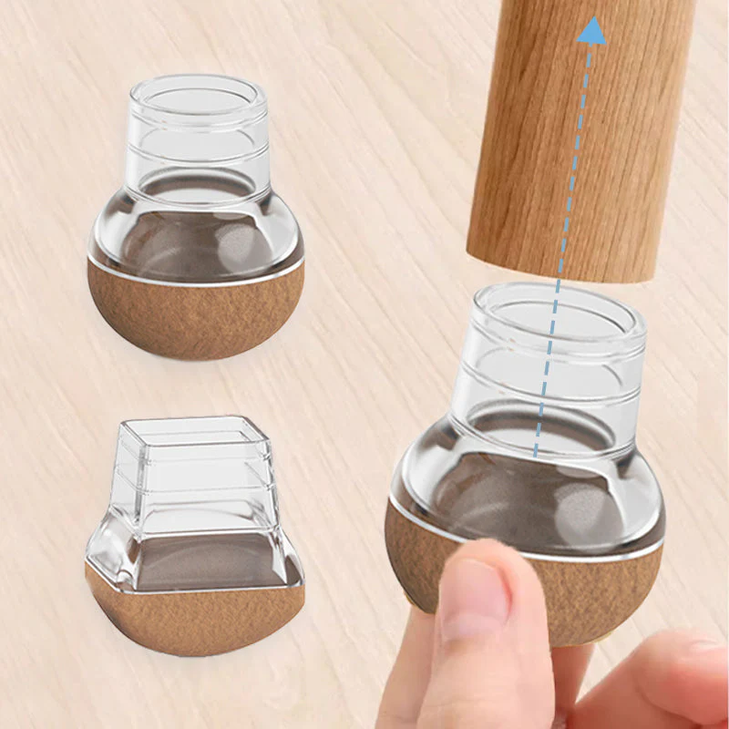💘Valentijnsaanbieding: 50% Korting!🪑Stoelpootdoppen met Vilten Onderlaag – Universeel Pasvormig voor Schuine Poten & Stil Bewegen! - Image 2