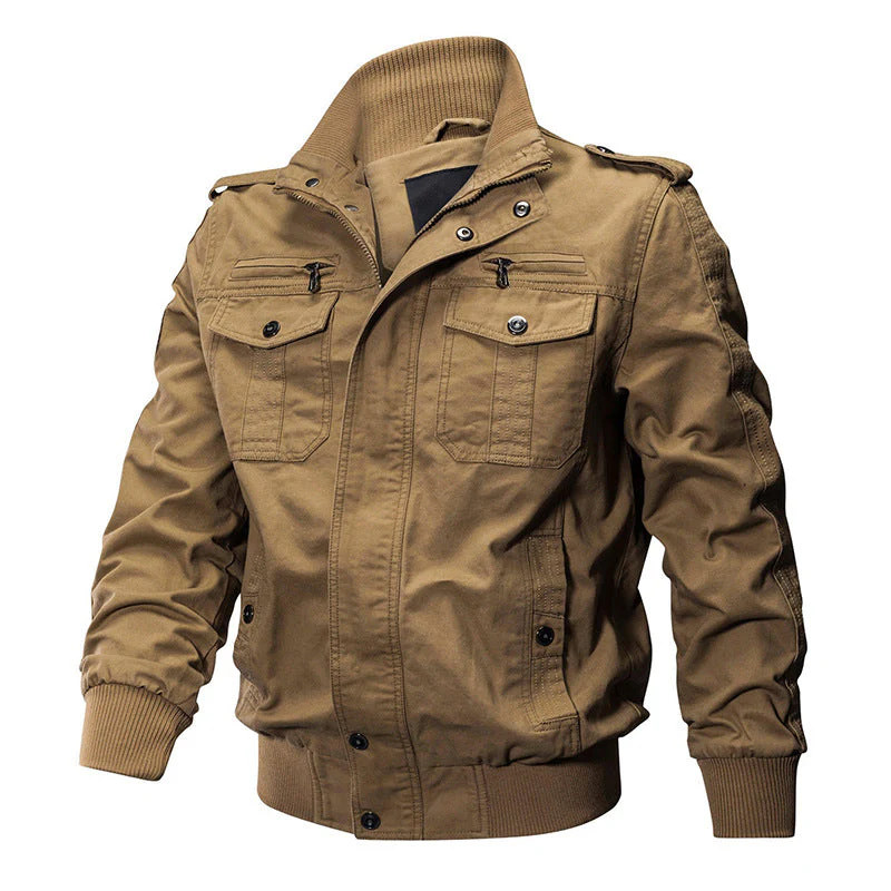 💪 Heren Militaire Jas Met Opstaande Kraag & Rits - Stijlvol & Functioneel! - Image 12