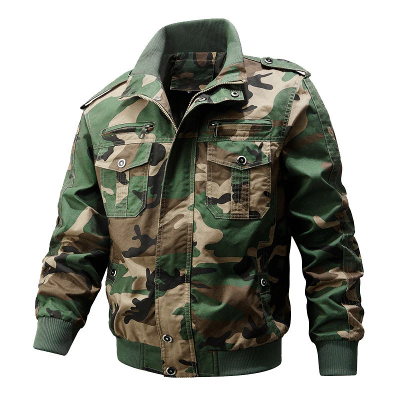 💪 Heren Militaire Jas Met Opstaande Kraag & Rits - Stijlvol & Functioneel! - Image 14