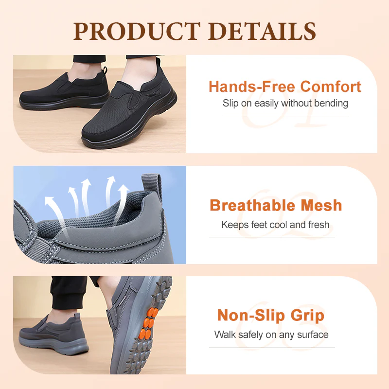 Men's Orthopedic Breathable Slip-On Sneakers - Image 5