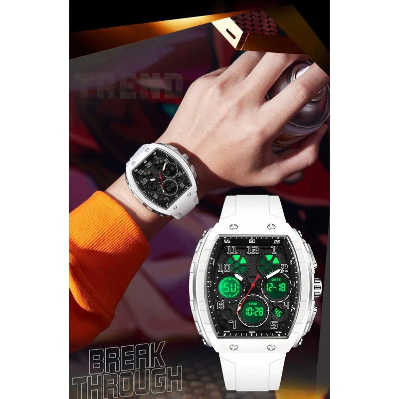 🎉Nieuwjaars Cadeau 50% KORTING! ⌚ Sportief Lichtgevend Herenhorloge: Dubbele Display + 50m Waterdicht + Schokbestendig！ - Image 5