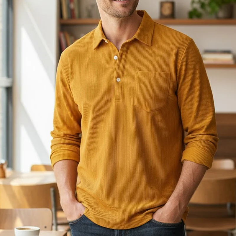 🧥 Heren Warme Corduroy Shirt Lange Mouwen – Casual Stijl, Dikkere Materiaal & Veelzijdig (Perfect voor Herfst/Winter!) - Image 3