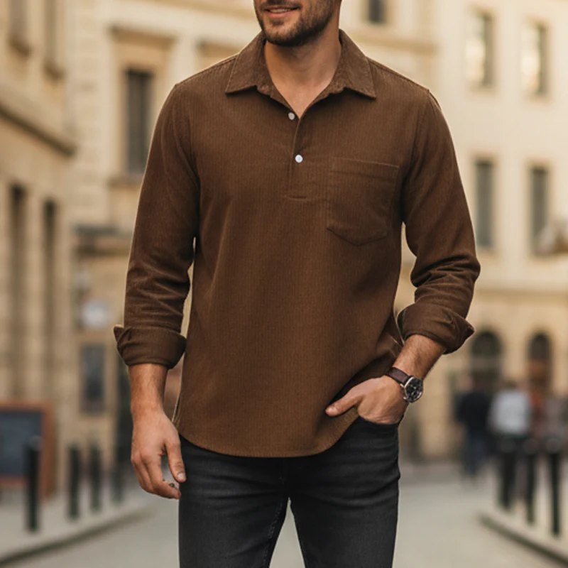 🧥 Heren Warme Corduroy Shirt Lange Mouwen – Casual Stijl, Dikkere Materiaal & Veelzijdig (Perfect voor Herfst/Winter!) - Image 4