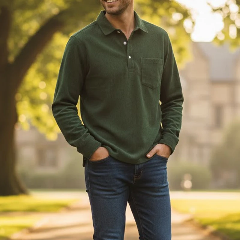 🧥 Heren Warme Corduroy Shirt Lange Mouwen – Casual Stijl, Dikkere Materiaal & Veelzijdig (Perfect voor Herfst/Winter!) - Image 6
