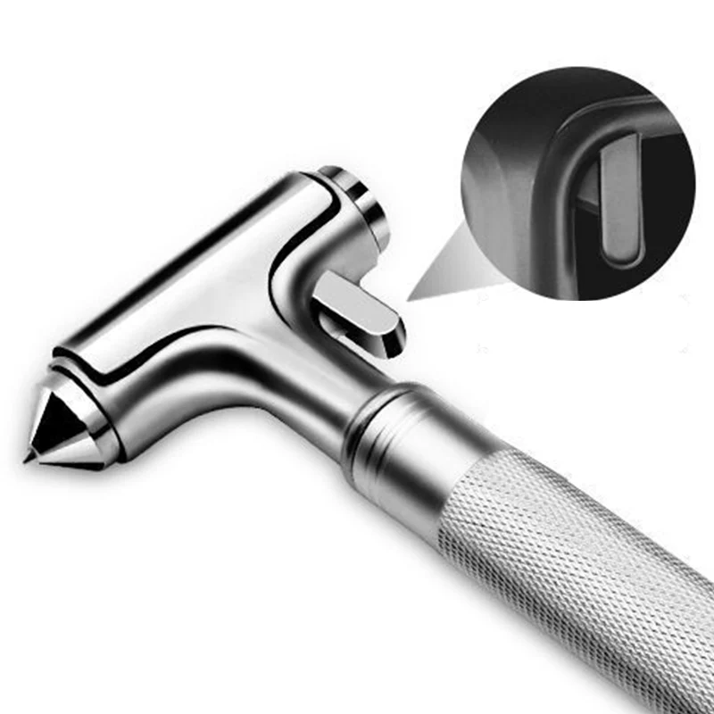 🚗🔨 3-in-1 Metalen Autoveiligheidshamer – Ruitenbreker + Gordelsnijder + Hamer, Duurzaam Metaal & Compact! - Image 5
