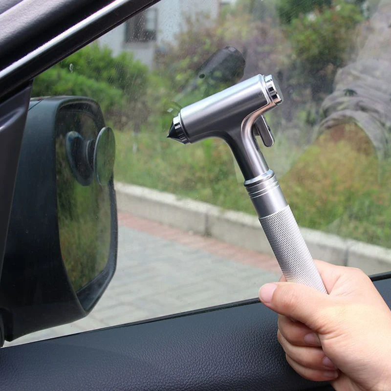 🚗🔨 3-in-1 Metalen Autoveiligheidshamer – Ruitenbreker + Gordelsnijder + Hamer, Duurzaam Metaal & Compact! - Image 7