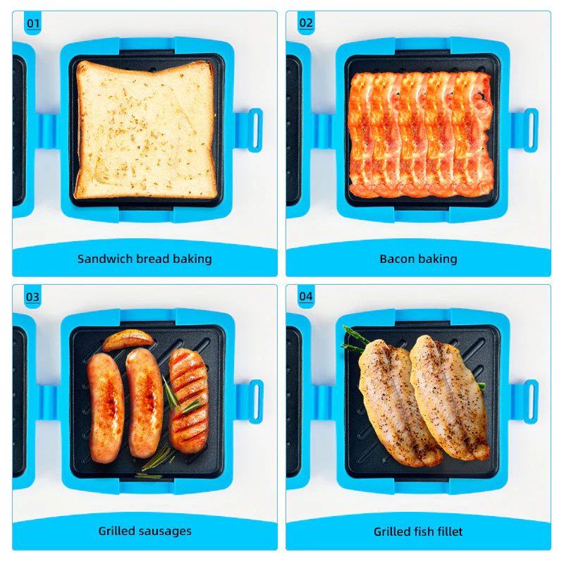 💘Valentijnsaanbieding: 50% Korting! 🥪Magnetron Sandwichmaker & Tosti-Ijzer: Multifunctioneel, Antiaanbak & Vaatwassmachinebestendig – Snelle Maaltijden In Minuten! - Image 3
